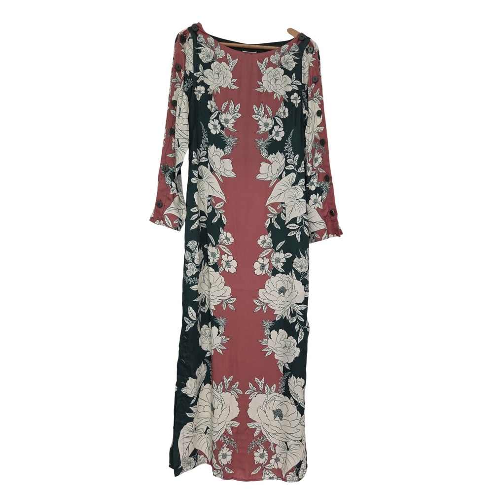 Farm Rio Soft Garden Midi Dress Floral Button Detail S Multi NWT $260 - No Belt